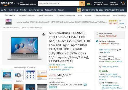 Get Asus VivoBook 14 i5 8GB full HD laptop